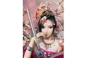 MXJSUA Kit de pintura de diamantes 5D, pintura por números para adultos, diamantes de imitación japoneses, bordado de punto de cruz, manualidades para decoración de pared, 30 x 40 cm