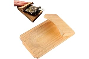 HORYPT Morsetto per Sgusciare Le Ostriche | Set di Coltelli per Ostriche In Legno | Supporto per Sgusciare Le Ostriche con Paramano | Strumento di Protezione per Apri Ostriche per Vongole e Crostacei