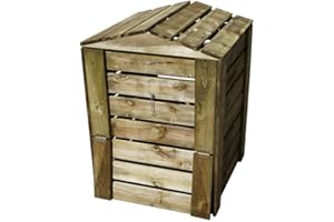 CERLAND Composteur avec trappes - CABANE - 80 x 60 x 60 cm - 210L -
