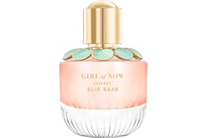 Elie Saab Girl of Now Lovely 50 ml – Eau de Parfum para Mujer – Fragancia Floral Gourmand – Efervescentes Notas de Mandarina, Pera, Flor de Ormond y Haba Tonka – Botella de Cristal Transparente