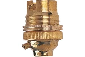 Solid Brass Lamp Holder Safety Switch 1/2" Bc B22 Dencon **Fast Postage**