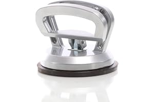 XPOtool Aluminium Saugheber mit 45 kg Tragkraft & 118 mm Saugnapf, Vakuumsauger für Glas, Fliesen und weitere Materialien, mit Kipphebel