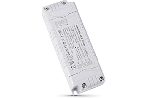 REYLAX LED Driver 24V Dimmable Triac, 12W 0.5A Transformer 240 to 24V, Constant Voltage Thin Power Supply, High Power Factor, Low Voltage Transformer for LED Applications