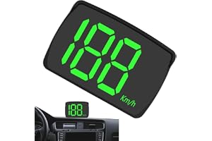 Gps Speedometer – 1 del Auto Hud Gauge, Heads Up Display med verklig Time Speed, Real Time Mph | LED stor font display för truck Driving Racing Taxi Windshield Golf Cart Vehicle