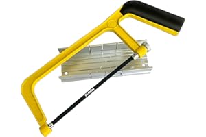 Hanpex 6 in. Mini Hacksaw & mitre Block Set - 150mm Extra Fine Cut Hack Saw with Bi-Metal Blade