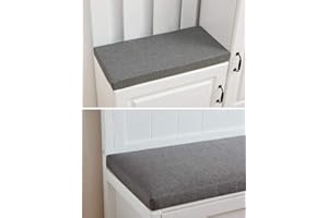 CHENYU Cojín grueso para banco de jardín de 5 cm, cómodo para exteriores, 2 – 4 plazas, cojín para asiento de patio, cojín antideslizante 90 100 120 140 150 160 180 200 cm, lavable (120 x 35 x 5 cm, gris