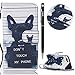 Price comparison product image iPhone 6 Case,iPhone 6S Case,WIWJ Cute Animal Pattern Flip PU Wallet Case Slim Soft Case Lovely Dog Printing Stand Magnetic with Card Holder Case for iPhone 6 / iPhone 6S-Don't touch my Phone