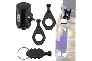 Spider Tool Holster - Lifestyle Kit - (1) Self Locking, Quick Draw Belt Holster Clip + (2) Ergonomic Water Bottle Holder and (1) Key Fob with Built-in Driver bit Holes!