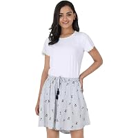 B STORIES Women's Viscose Printed Culotte Shorts