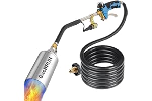 GasBRUH Propane Torch Burner Weed Torch,360,000 BTU Heavy Duty Blow Torch with Turbo Trigger and 10 FT Hose,propane weed burner torch with Igniter,Flame throwe for Weed,Garden,Wood,Charcoal,Ice Snow