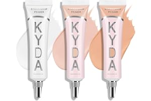 Ownest 3Pcs Primer Eyeshadow Makeup, Eyeshadow Primer Base 24 Hours Waterproof Long-Lasting Liquid Eyeshadow Primer Cream for Eye Base Makeup 15ml -A