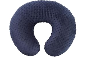OWLOWLA Nursing Pillow Cover, Breastfeeding Pillow Slipcover Fits Nursing Pillow for Baby Boy Girl(Navy)