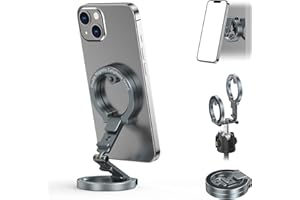 CAMOLO GEEK CAMOLOGEEK MG-02 Plus Podwójny aluminiowy uchwyt magnetyczny z zimnym chodakiem 1/4", idealny do siłowni i podróży, kompatybilny z iPhone 16, 15, 14, 13, 12 Pro Max Plus