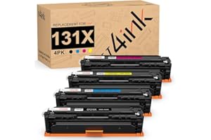 v4ink Toner Cartridges Replacement for HP 131X CF210X 131A CF210A 128A CE320A 125A Compatible with LaserJet Pro 200 color M251n M251nw MFP M276n M276nw(Black Cyan Magenta Yellow,4-Pack)
