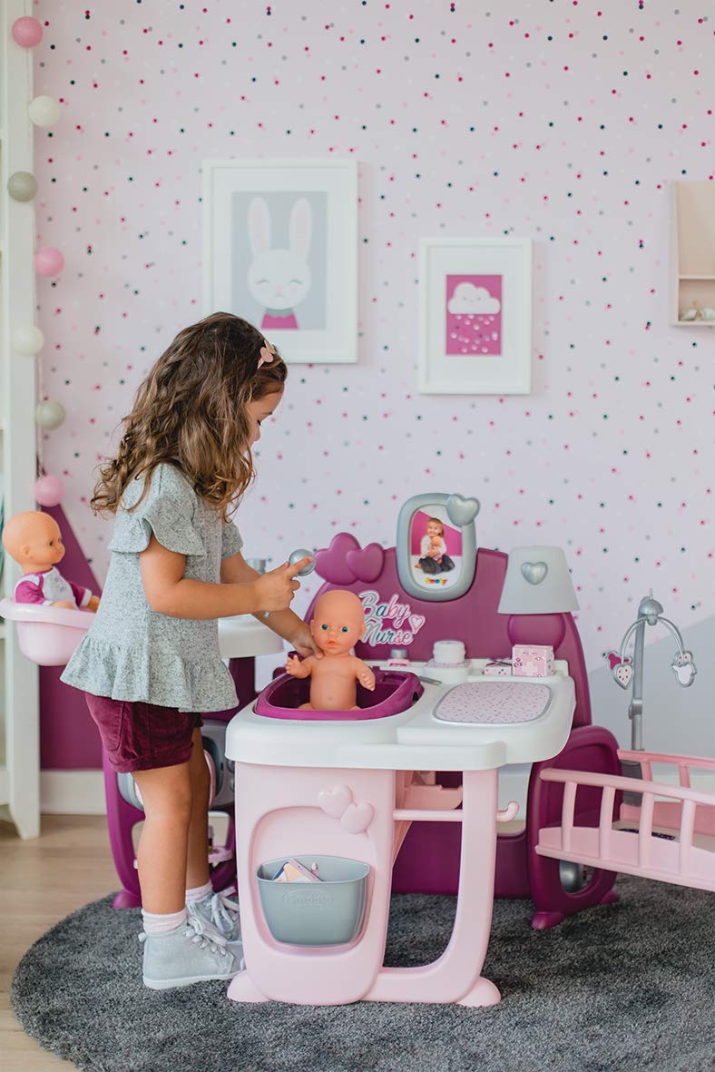 Smoby-220349-Baby-Nurse-Grande-Maison-des-Bbs-3-espaces-de-Jeux-23-Accessoires