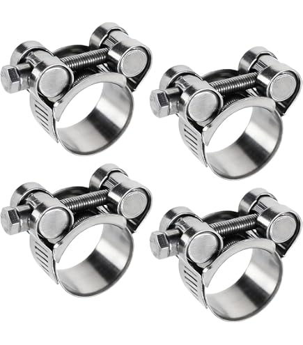 TXXATX 5 Pièces Collier Echappement 36-39 Mm - Collier De Serrage Inox Robuste Pour Moto Et Tuyaux