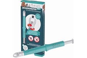 tickSAFE l'artiglio per zecche con Testa Rotante per l'uso sull'animale | La Migliore Alternativa alle pinze per zecche: Basta Girare per estrarre Delicatamente la Zecca