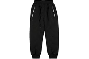 Panegy Bambini Inverno Pantaloni Caldi Ragazzi Ragazze Pile Pesante Antivento Termico Morbido Felpe Elastico Vita Campeggio All'aperto Isolato Jogging Bottoms 5-12 Anni