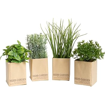 Amazon.de: Deko Küchenkräuter Set, 6 Stück, 12-21 cm