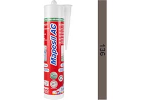 Mapei Mapesil AC Mastic d'étanchéité pour vitre, résiste à la moisissure