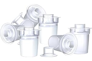 Nuby Baby Milk Powder Dispensers - Easy to Pour |Travel Ready | Compatible with Most Bottles, Including RapidCool (Pack of 6)