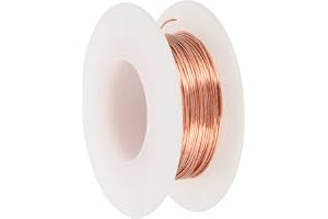 PATIKIL 99,9 % ren koppartråd för smyckestillverkning, gauge 22 (0,6 mm) koppartråd för hantverk, 15 m tillbehör för tillverkning av kransar och trädgård