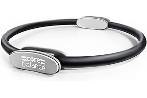 Core Balance Pilates Resistance Ring, Dual Grip Magic Exercise Circle, Double Handle Thigh Arm Toner, Physical Therapy Tool, 15 Inch