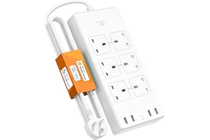 Smart Power Strip WiFi Plug with 4 USB Ports & 6 AC Outlets - Refoss Smart Extension Lead 1.8m, Compatible with Apple HomeKit, Alexa, Google Assistant, Support Voice/APP Control, Surge Protecting