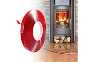 XPJBKC Silikon Dichtlippe für Glasbodenplatte, 5M Transparent Selbstklebende Silikon Dichtlippe, Dichtungslippe Beidseitig Gummilippe für Kaminofen, Kaminplatte, Unterleg und Ofenplatte