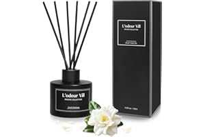 L'ODEUR VILL L 'odeur Vill Difusor,Traje difusor de Gardenia de 3,4 onzas (100 ml), difusor aromático Negro Mate, Adecuado para perfumes domésticos de Larga duración en baños y