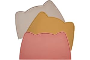 OHMO Petit Tapis Gamelle Chien et Chat, (46 * 25cm, Erythrinus), Tapis de Plateau Gamelle de Nourriture Antidérapant pour Chat et Chien