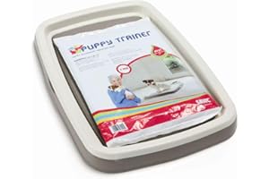 Savic Puppy Trainer - Kit de bandeja para perros, Gris (Warm Grey), Talla M