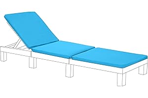 Gardenista Garden Sun Lounger Replacement Pad | Allibert Daytona Lounger Cushion | Outdoor Water Resistant Sunlounger Recliner Chair Cushion | Patio Furniture Sunbed Cushion (Turquoise)