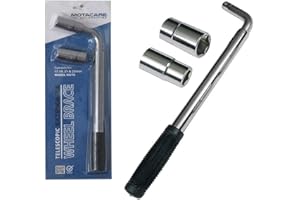 Motacare® MCEWB1, Extendable Wheel Wrench, Travel Emergency Breakdown Telescopic Wheel Lugs Brace for Car, Van, Truck, Caravan - 17/19mm & 21/23mm