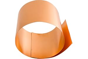 FOXSMZZ Rotolo di pellicola di rame puro metallo lamiera di rame (0.4 * 200 * 1000mm)