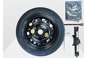 D'ANGELO 1988 Kit rueda de repuesto 16" 125/80R16 compatible con Dacia Sandero, Sandero Stepway, Dokker Jogger con Gata, llave y funda