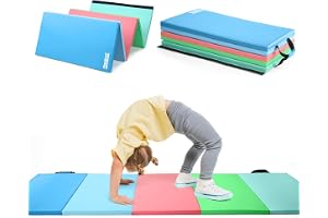 PhysKcal Vikbar mjuk golvmatta med 5 paneler Gymnastikmatta Fitnessmatta Gymnastikmatta med bärhandtag Sportmatta Lekmatta Tumblingmatta Lekmatta för barnaktiviteter