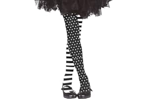 FIESTAS GUIRCA | Collant Gothic Girl Bambini - Calze e Calzini per Costumi da Pagliaccio e Gotico per Halloween, Carnevale e Feste in Maschera - Ideale per Bambine - Nero e Bianco