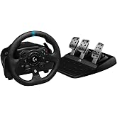 Logitech G G923 Yarış Direksiyonu, Xbox ve PC ile Uyumlu, Trueforce Teknolojisi, Aşamalı Fren Pedalı, Deri ve Al&uuml;minyum Yapı,