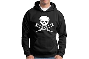 OM3® Jackass Skull Hoodie - Herren - Hardcore Stunts Dumb Fun Kult - Kapuzen-Pullover S - 5XL