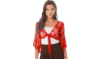 Leemiman Costume de danse orientale tribale en dentelle florale à manches longues pour femme