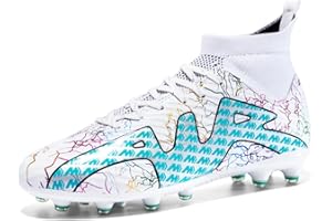 YUKTOPA Men’s Football Boots Boy's High-Top Sock Spikes Soccer Football Shoes Kids Cleats Outdoor Professional Training Shoes Sports Sneakers Competition Shoes