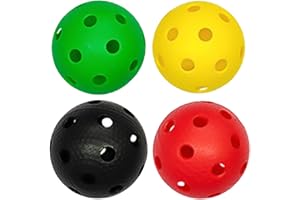 wueiooskj Värdefullt paket med 4 innebandybollar för träning, sport, tävling, träningsbollar, utrustning, innebandybollar för inomhus och utomhus, för inomhus och utomhus, övning