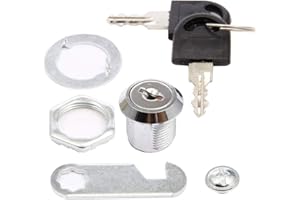 Loboo Idea Cam Lock Archivador Cerradura de armario Cerraduras de armario con llaves para puerta Buzón Cajón Caja de herramientas (1 paquete) (Cerradura de cajón de 16 mm)