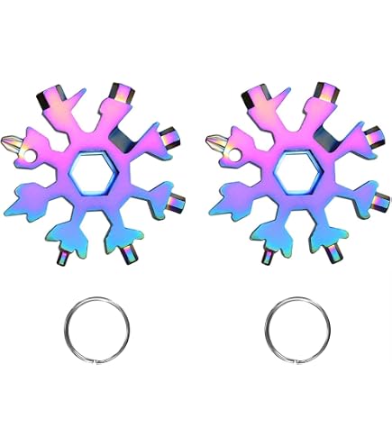 9-tlg. Schneeflocken-Multitool Aus Edelstahl – 18-in-1 Mit Schraubendrehern, Flaschenöffner & Schlüsseln, Cooles Männergeschenk