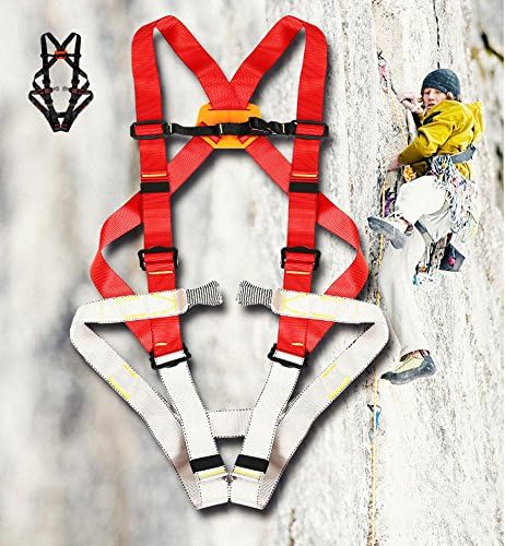 WCYBELT Full Body Harness Outdoor Rock Rappelling Climbing SafeBelt Multipurpose Adjustable for Outward Band Expanding Training