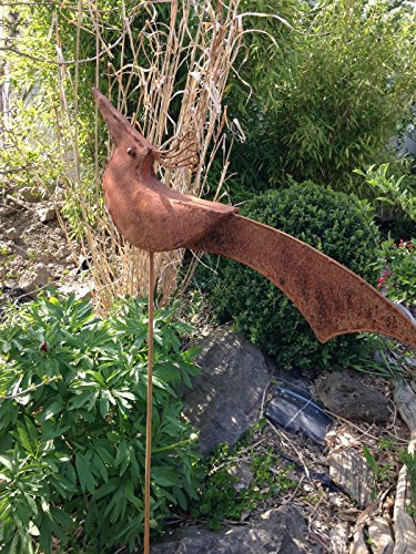 Scholtissek Vogelstecker H 65cm Vogel Pfau Eisen Rost Edelrost Gartenstecker