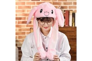 GUANGMAOXIN Bonnet Oreilles qui Bougent, Bonnet Oreille qui Bouge Mignon Animal Chapeau, Bonnet Lapin Oreilles qui Bougent Kawaii, Peluche Bonnet Lapin avec Airbag, pour les fêtes, cosplay, Noël, Cadeau, Jouets