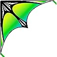 Flying Hoofer Beach Delta Kites for Adults, Extremely Easy to Fly for Beginners(60''X30''), Large Single Line Kites for Kids Ages 4-8, 8-12, Come with 300 FT String Kite Handles.