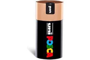 Posca - UniPosca Set Completo con 18 Pennarelli Acrilici Assortiti, Punta Media 2,5 mm - Colori per Bambini e Artisti Uni Posca Validi come Colori per Tessuti, Legno e Altro, in Box Regalo Bronzo